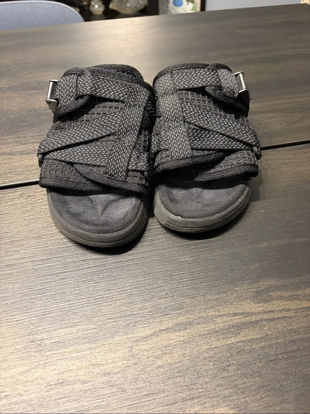 DracoSlidesThunderReflective SlidesSandalsSuede Comfort | UnisexMen 7-8 / W 9-10